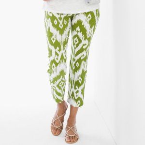 Chico's Crop Pant: BRIGITTE IKAT Print Kiwi